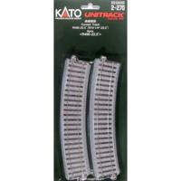 H0 Kato Unitrack 2-270 Gebogen rails 4 stuk(s) - thumbnail