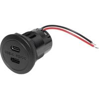 ProCar Power USB-C Doppelsteckdose PD/QC EV ohne LED max 2x 30 W Power USB-C dubbele stekkerdoos PD/QC EV zonder LED max. 2x 30 watt Stroombelasting (max.): 3 - thumbnail