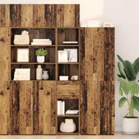 Highboard met lade Oud Hout 40 x 42,5 x 185 cm Bewerkt hout - thumbnail