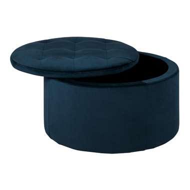 Bendt Poef 'Elith' Velvet, kleur Navy Blue Bendt Poef 'Elith' Velvet, kleur Navy Blue
