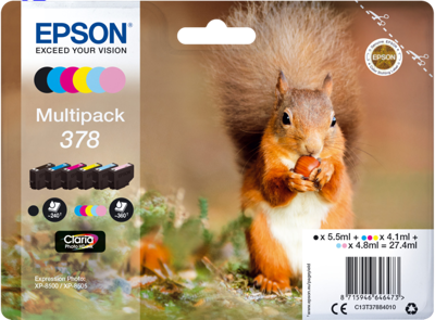Epson Squirrel Multipack 6-colours 378 Claria Photo HD Ink Epson Squirrel Multipack 6-colours 378 Claria Photo HD Ink