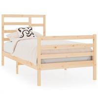 Bedframe massief hout 75x190 cm - thumbnail