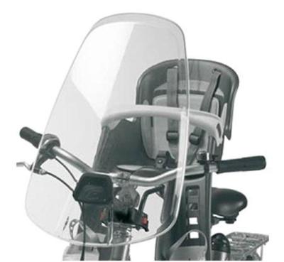 Polisport Fietszitje voor bilby junior met windscherm zwart/grijs