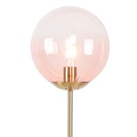 QAZQA Art deco vloerlamp messing met roze glas - Pallon - thumbnail