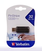 Verbatim Pin Stripe USB-stick 32 GB Zwart 49064 USB-A 2.0 - thumbnail