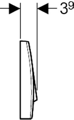 Geberit 200F bedieningspaneel glans wit voor Geberit Twinline inbouwreservoir (UP130)