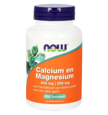 NOW Calcium en Magnesium Tabletten