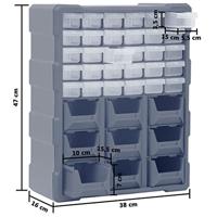 VidaXL Organiser met 39 lades 38x16x47 cm - thumbnail