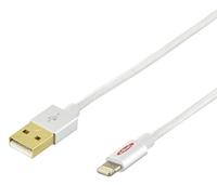 Ednet 31061 USB-oplaadkabel/gegevensoverdracht voor iPhone 1 m, zilverkleurig - thumbnail
