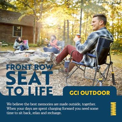 GCI Freestyle Rocker™ Campingstoel met schommelfunctie (zwart)