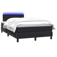 Boxspring met matras en LED fluweel zwart 120x210 cm - thumbnail