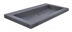 Wiesbaden Raw wastafel enkel zonder kraangat 80x46x5 cm hardsteen gezoet Wiesbaden Raw wastafel enkel zonder kraangat 80x46x5 cm hardsteen gezoet