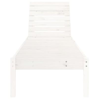 Ligstoelen 2 st 199,5x60x74 cm massief grenenhout wit