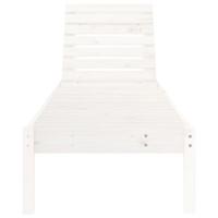 Ligstoelen 2 st 199,5x60x74 cm massief grenenhout wit - thumbnail