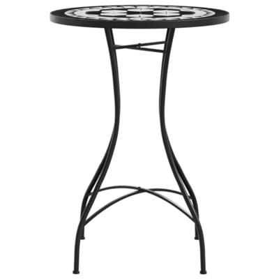 Bistrotafel mozaek 50x70 cm keramiek zwart en wit Bistrotafel mozaek 50x70 cm keramiek zwart en wit