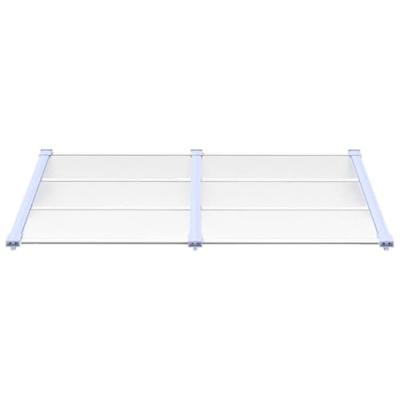 Deurluifel 152,5x90 cm polycarbonaat grijs en transparant