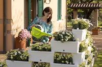 Bama Brick Koppelbare Plantenbakken 75L 59x23x27 cm 5 Stuks Wit - thumbnail