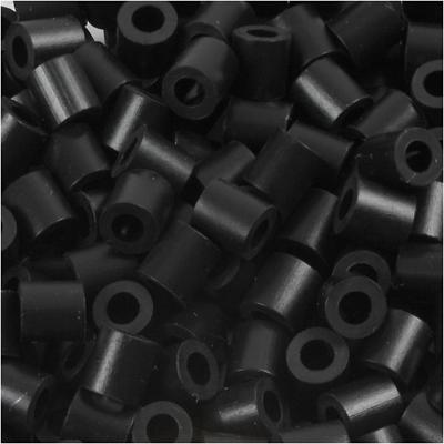 NABBI Strijkkralen, afm 5x5 mm, gatgrootte 2,5 mm, medium, schwarz (32220), 1100 stuk/ 1 doos