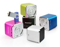 Mini-luidspreker Technaxx MusicMan Mini AUX, SD, USB Blauw - thumbnail