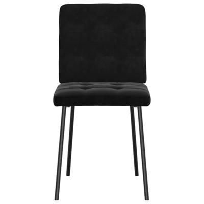 Eetkamerstoelen 2 st fluweel zwart