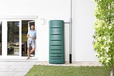 Garantia design regenton slim 650 liter groen - thumbnail