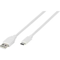 VIVANCO Kabel USB-A type C, USB 2.0, wit 1,2 - thumbnail