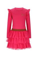 B.Nosy winter jurk meisjes - roze - Dora - laagjes mesh rok - thumbnail