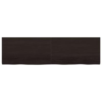 Wastafelblad 180x50x4 cm behandeld massief hout donkergrijs Wastafelblad 180x50x4 cm behandeld massief hout donkergrijs