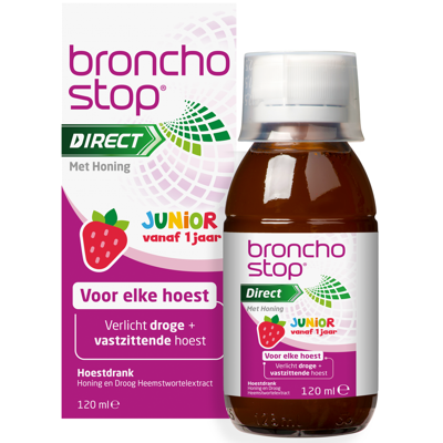 Bronchostop Direct met Honing Junior Hoestdrank Bronchostop Direct met Honing Junior Hoestdrank