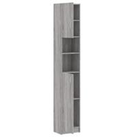 Badkamerkast 32x25,5x190 cm bewerkt hout grijs sonoma eiken - thumbnail