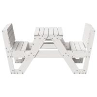 Picknicktafel voor kinderen 88x122x58 cm massief grenenhout wit - thumbnail