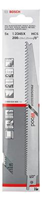 Bosch Accessoires S 2345 X Reciprozaagblad | voor hout | 200 mm | 5 stuks - 2608654404 - thumbnail