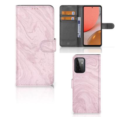 Samsung Galaxy A72 | Bookcase | Marble Pink - Origineel Cadeau Vriendin