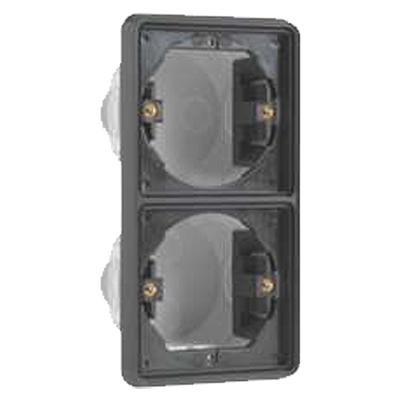 Niko dubbele zwarte inbouwdoos waterdicht IP55 verticaal