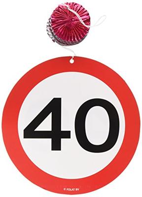 Hangdecoratie verkeersbord &apos;40&apos;