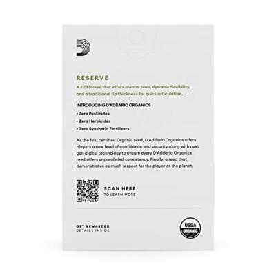 D'Addario Woodwinds ODIR10305 Organic Reserve Sopraansaxofoonrieten, 3.0+, 10-pack D'Addario Woodwinds ODIR10305 Organic Reserve Sopraansaxofoonrieten, 3.0+, 10-pack