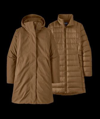 Patagonia Tres 3-in-1 Parka 3 in 1 jas Dames Deer Brown L Patagonia Tres 3-in-1 Parka 3 in 1 jas Dames Deer Brown L