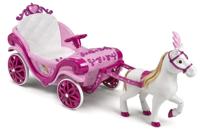 Huffy Elektrische Disney Princess-koets met paard 6 V roze - thumbnail