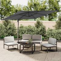 VidaXL Zweefparasol met led-verlichting 400x300 cm antracietkleurig - thumbnail