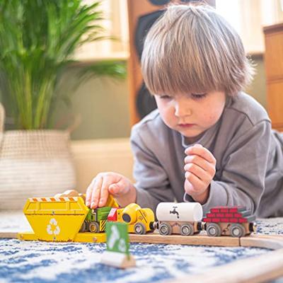 Bigjigs houten trein constructie met lading Bigjigs houten trein constructie met lading