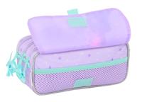 Pennenetui met 3 vakken Frozen Spirit Lila 21,5 x 10 x 8 cm - thumbnail