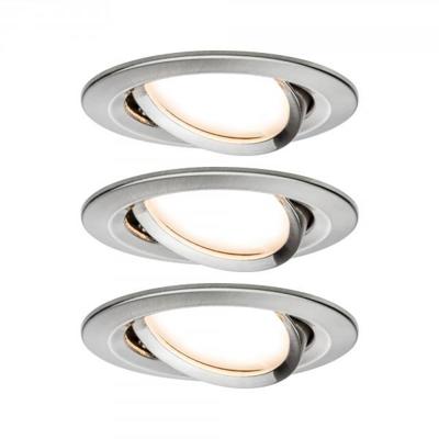 Paulmann 93447 Nova Inbouwlamp Set van 3 stuks LED LED 18 W IJzer (geborsteld) Paulmann 93447 Nova Inbouwlamp Set van 3 stuks LED LED 18 W IJzer (geborsteld)