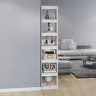 Boekenkast/kamerscherm 40x30x199 cm massief grenenhout wit