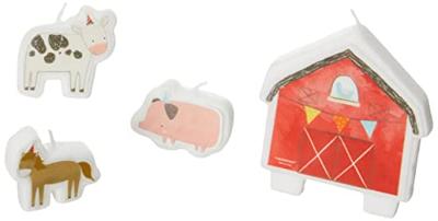 Amscan Kaarsen boerderij barnyard 8 cm set van 4 stuks | 24 stuks