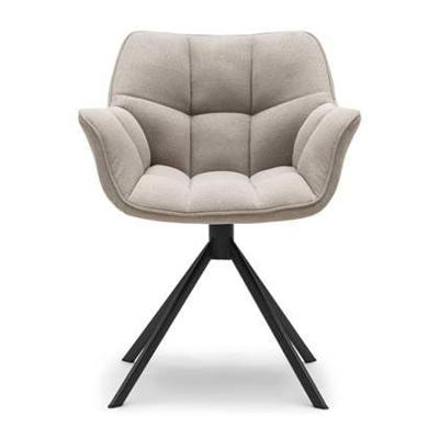 Rivièra Maison Draaibare Eetkamerstoel 'Carnaby' kleur Light Flax