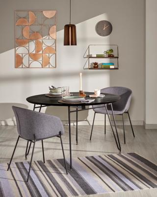 Kave Home Uitschuifbare Ronde Eettafel 'Milian' Ø120 x 120/160/200cm Kave Home Uitschuifbare Ronde Eettafel 'Milian' Ø120 x 120/160/200cm