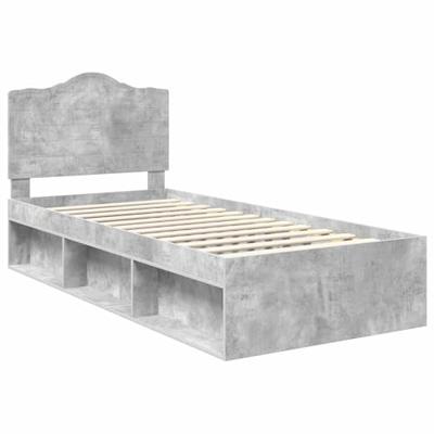 Bedframe Concerte Grijs 90 x 190 cm Massief grenenhout