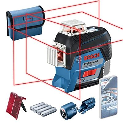 Bosch Blauw GLL 3-80 C Kruislijnlaser op 4x AA batterijen - 0601063R00