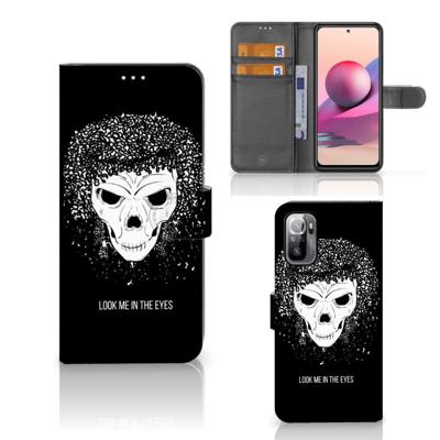 Telefoonhoesje met Naam Xiaomi Redmi Note 10/10T 5G | Poco M3 Pro Skull Hair Telefoonhoesje met Naam Xiaomi Redmi Note 10/10T 5G | Poco M3 Pro Skull Hair