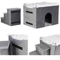 Trixie hondenmand huis harvey met trap grijs / wit 119x50x47 cm - thumbnail